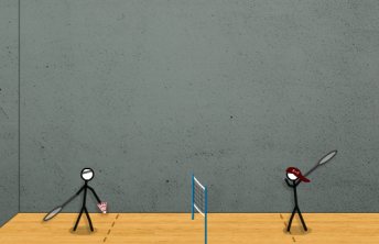Stick Figure Badminton 2 - screenshot Stick Figure Badminton 2